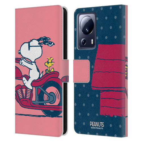 Peanuts Halfs And Laughs Snoopy & Woodstock Leather Book Wallet Case Cover For Xiaomi 13 Lite 5G