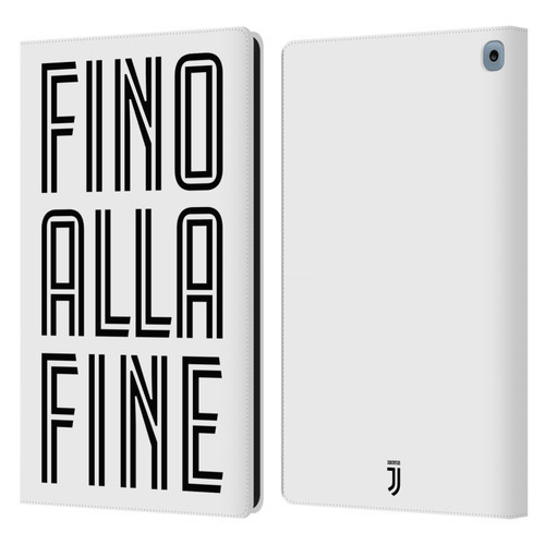 Juventus Football Club Type Fino Alla Fine White Leather Book Wallet Case Cover For Amazon Fire HD 10 / Plus 2021