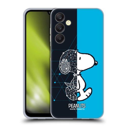 Peanuts Halfs And Laughs Snoopy Geometric Soft Gel Case for Samsung Galaxy A25 5G
