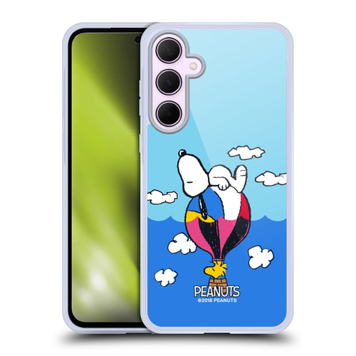Peanuts Halfs And Laughs Snoopy & Woodstock Balloon Soft Gel Case for Samsung Galaxy A35 5G