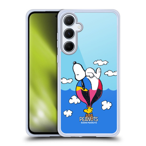 Peanuts Halfs And Laughs Snoopy & Woodstock Balloon Soft Gel Case for Samsung Galaxy A55 5G