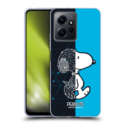 Peanuts Halfs And Laughs Snoopy Geometric Soft Gel Case for Xiaomi Redmi Note 12 4G