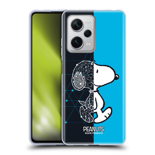 Peanuts Halfs And Laughs Snoopy Geometric Soft Gel Case for Xiaomi Redmi Note 12 Pro+ 5G