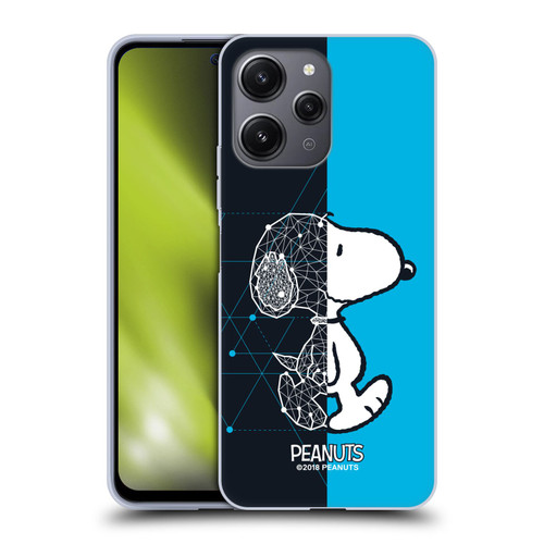 Peanuts Halfs And Laughs Snoopy Geometric Soft Gel Case for Xiaomi Redmi 12