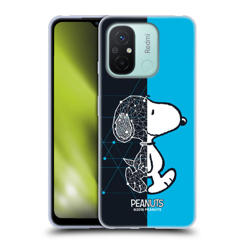 Peanuts Halfs And Laughs Snoopy Geometric Soft Gel Case for Xiaomi Redmi 12C