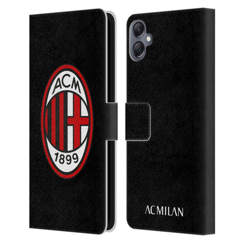 AC Milan Crest Full Colour Black Leather Book Wallet Case Cover For Samsung Galaxy A05