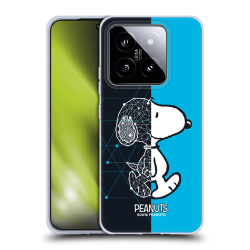 Peanuts Halfs And Laughs Snoopy Geometric Soft Gel Case for Xiaomi 14