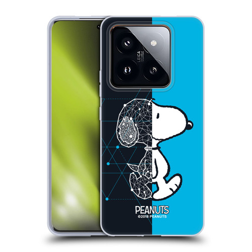 Peanuts Halfs And Laughs Snoopy Geometric Soft Gel Case for Xiaomi 14 Pro