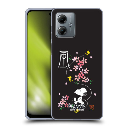 Peanuts Oriental Snoopy Cherry Blossoms Soft Gel Case for Motorola Moto G14