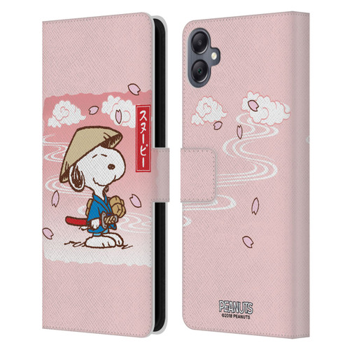 Peanuts Oriental Snoopy Samurai Leather Book Wallet Case Cover For Samsung Galaxy A05
