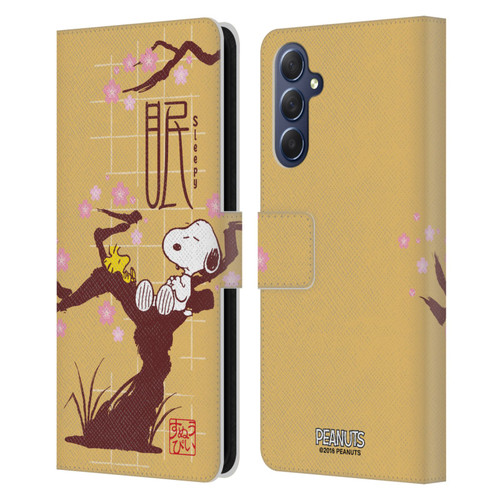 Peanuts Oriental Snoopy Sleepy Leather Book Wallet Case Cover For Samsung Galaxy M54 5G
