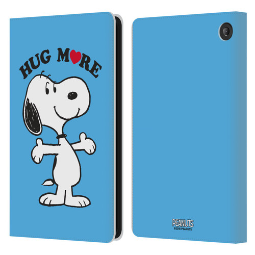 Peanuts Snoopy Hug More Leather Book Wallet Case Cover For Amazon Fire 7 2022