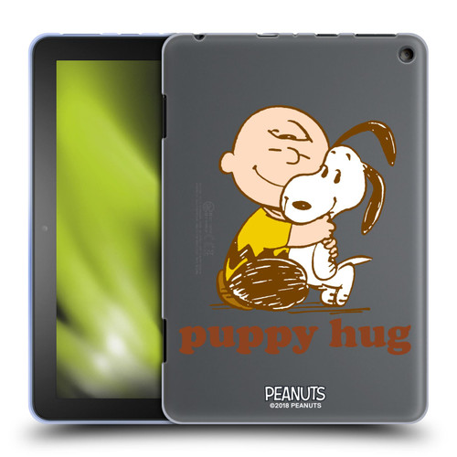Peanuts Snoopy Hug Charlie Puppy Hug Soft Gel Case for Amazon Fire HD 8/Fire HD 8 Plus 2020