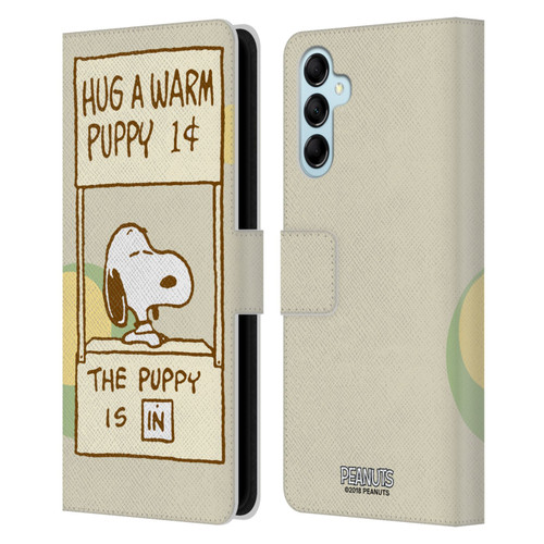 Peanuts Snoopy Hug Warm Leather Book Wallet Case Cover For Samsung Galaxy M14 5G