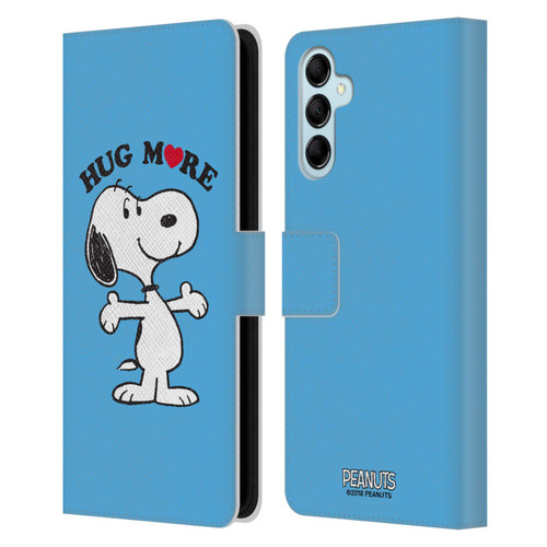 Peanuts Snoopy Hug More Leather Book Wallet Case Cover For Samsung Galaxy M14 5G