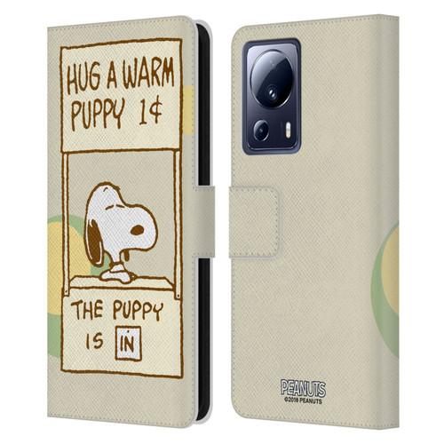 Peanuts Snoopy Hug Warm Leather Book Wallet Case Cover For Xiaomi 13 Lite 5G