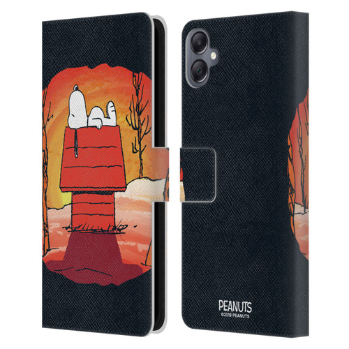 Peanuts Spooktacular Snoopy Leather Book Wallet Case Cover For Samsung Galaxy A05