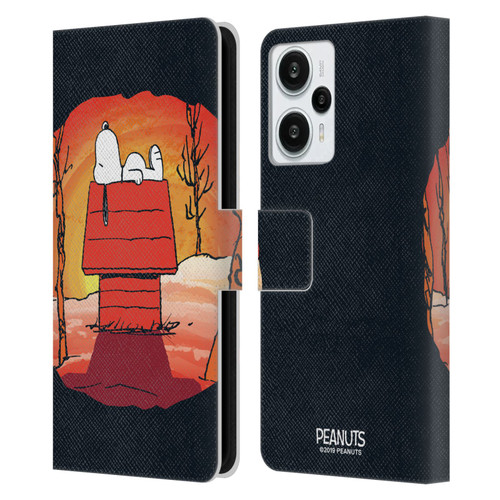 Peanuts Spooktacular Snoopy Leather Book Wallet Case Cover For Xiaomi Redmi Note 12T