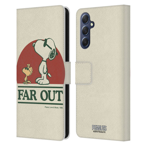 Peanuts Woodstock 50th Snoopy Woodstock Far Out Leather Book Wallet Case Cover For Samsung Galaxy M54 5G