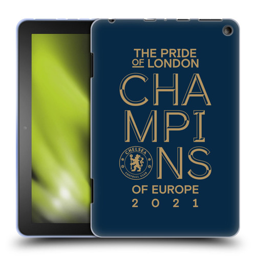 Chelsea Football Club 2021 Champions The Pride Of London Soft Gel Case for Amazon Fire HD 8/Fire HD 8 Plus 2020