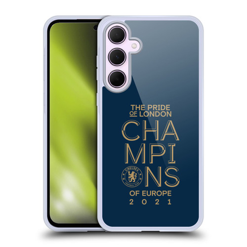 Chelsea Football Club 2021 Champions The Pride Of London Soft Gel Case for Samsung Galaxy A35 5G
