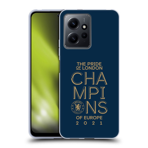 Chelsea Football Club 2021 Champions The Pride Of London Soft Gel Case for Xiaomi Redmi Note 12 4G