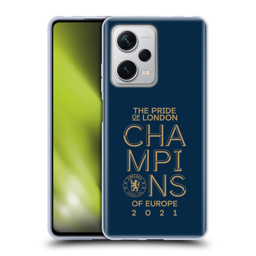Chelsea Football Club 2021 Champions The Pride Of London Soft Gel Case for Xiaomi Redmi Note 12 Pro+ 5G