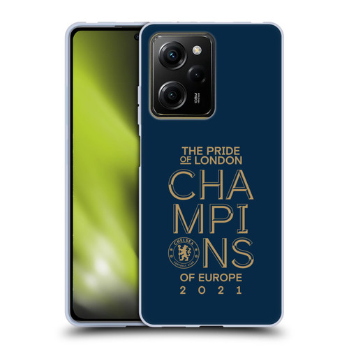 Chelsea Football Club 2021 Champions The Pride Of London Soft Gel Case for Xiaomi Redmi Note 12 Pro 5G