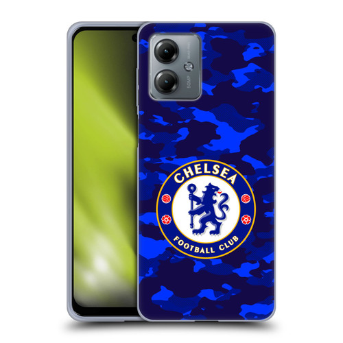 Chelsea Football Club Crest Camouflage Soft Gel Case for Motorola Moto G14