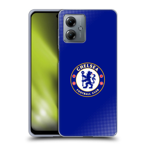 Chelsea Football Club Crest Halftone Soft Gel Case for Motorola Moto G14