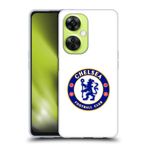 Chelsea Football Club Crest Plain White Soft Gel Case for OnePlus Nord CE 3 Lite 5G