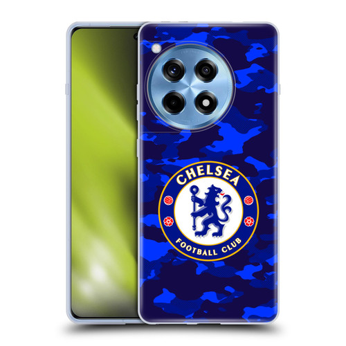 Chelsea Football Club Crest Camouflage Soft Gel Case for OnePlus 12R