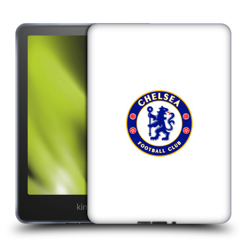 Chelsea Football Club Crest Plain White Soft Gel Case for Amazon Kindle Paperwhite 5 (2021)
