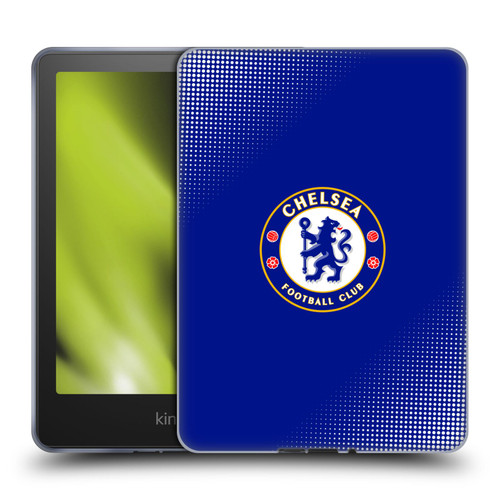 Chelsea Football Club Crest Halftone Soft Gel Case for Amazon Kindle Paperwhite 5 (2021)