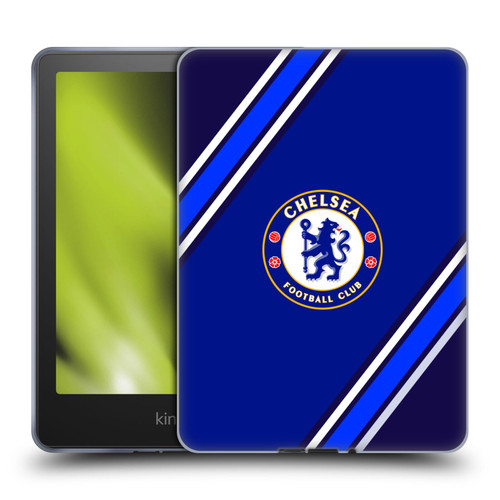 Chelsea Football Club Crest Stripes Soft Gel Case for Amazon Kindle Paperwhite 5 (2021)