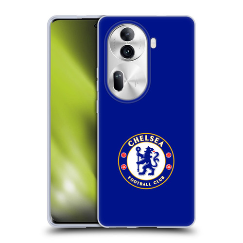 Chelsea Football Club Crest Plain Blue Soft Gel Case for OPPO Reno11 Pro