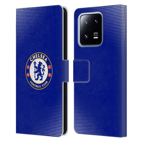 Chelsea Football Club Crest Halftone Leather Book Wallet Case Cover For Xiaomi 13 Pro 5G