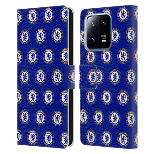 Chelsea Football Club Crest Pattern Leather Book Wallet Case Cover For Xiaomi 13 Pro 5G