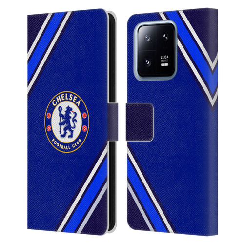 Chelsea Football Club Crest Stripes Leather Book Wallet Case Cover For Xiaomi 13 Pro 5G