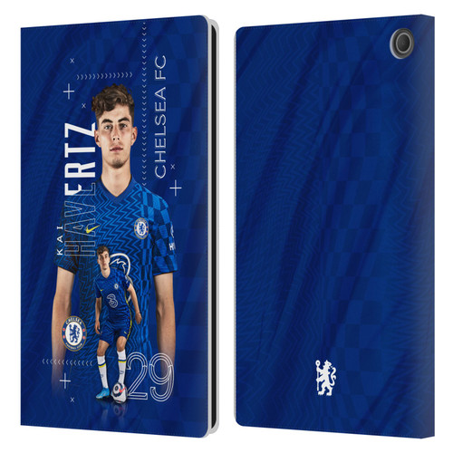 Chelsea Football Club 2021/22 First Team Kai Havertz Leather Book Wallet Case Cover For Amazon Fire Max 11 2023