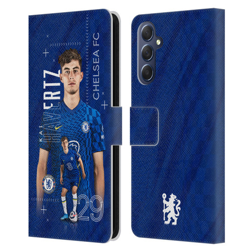 Chelsea Football Club 2021/22 First Team Kai Havertz Leather Book Wallet Case Cover For Samsung Galaxy M54 5G