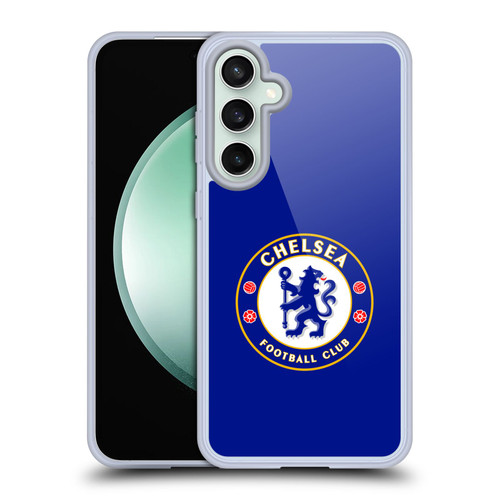 Chelsea Football Club Crest Plain Blue Soft Gel Case for Samsung Galaxy S23 FE 5G