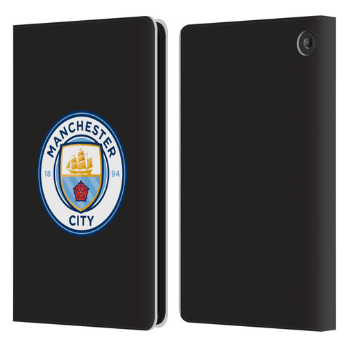 Manchester City Man City FC Badge Black Full Colour Leather Book Wallet Case Cover For Amazon Fire 7 2022