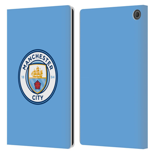 Manchester City Man City FC Badge Blue Full Colour Leather Book Wallet Case Cover For Amazon Fire Max 11 2023