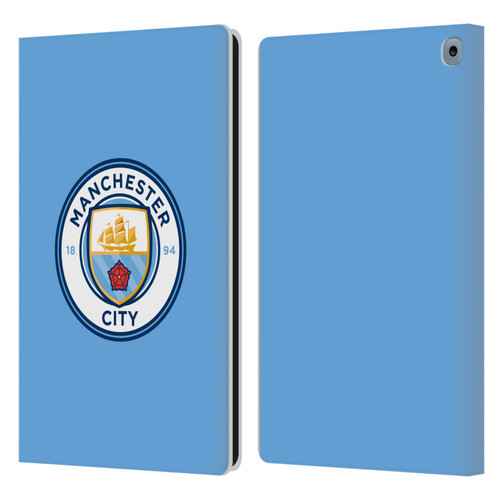 Manchester City Man City FC Badge Blue Full Colour Leather Book Wallet Case Cover For Amazon Fire HD 10 / Plus 2021