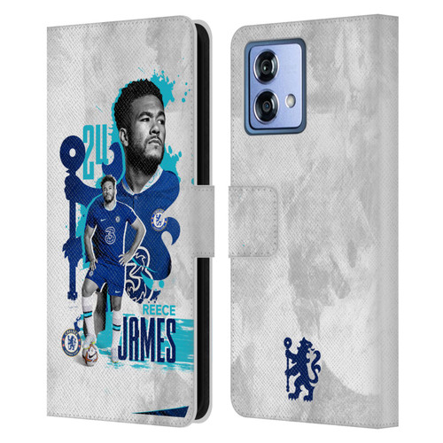 Chelsea Football Club 2022/23 First Team Reece James Leather Book Wallet Case Cover For Motorola Moto G84 5G