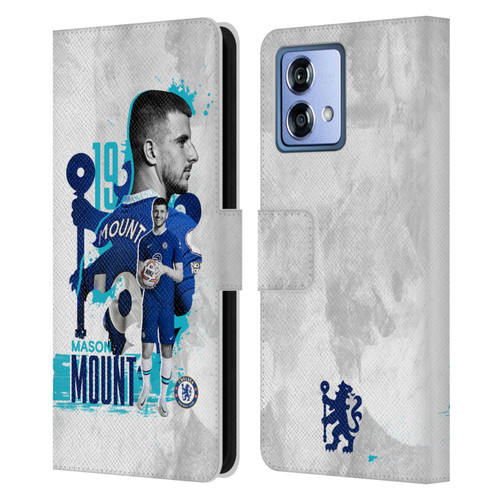 Chelsea Football Club 2022/23 First Team Mason Mount Leather Book Wallet Case Cover For Motorola Moto G84 5G