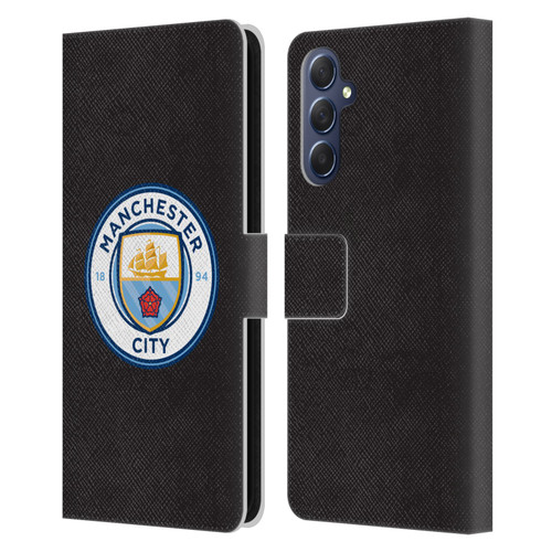 Manchester City Man City FC Badge Black Full Colour Leather Book Wallet Case Cover For Samsung Galaxy M54 5G