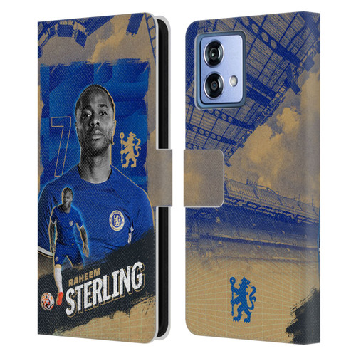Chelsea Football Club 2023/24 First Team Raheem Sterling Leather Book Wallet Case Cover For Motorola Moto G84 5G