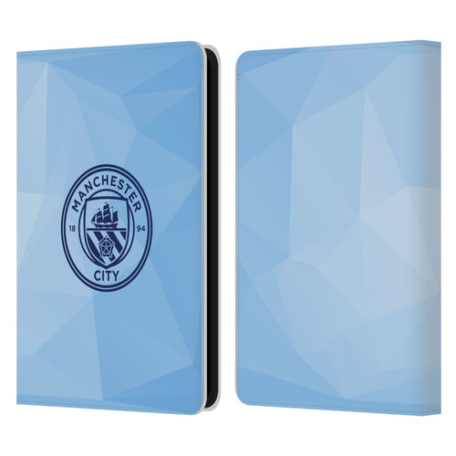 Manchester City Man City FC Badge Geometric Blue Obsidian Mono Leather Book Wallet Case Cover For Amazon Kindle 11th Gen 6in 2022